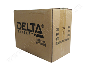 Закрытая коробка с аккумулятором Delta DTM 12100 L